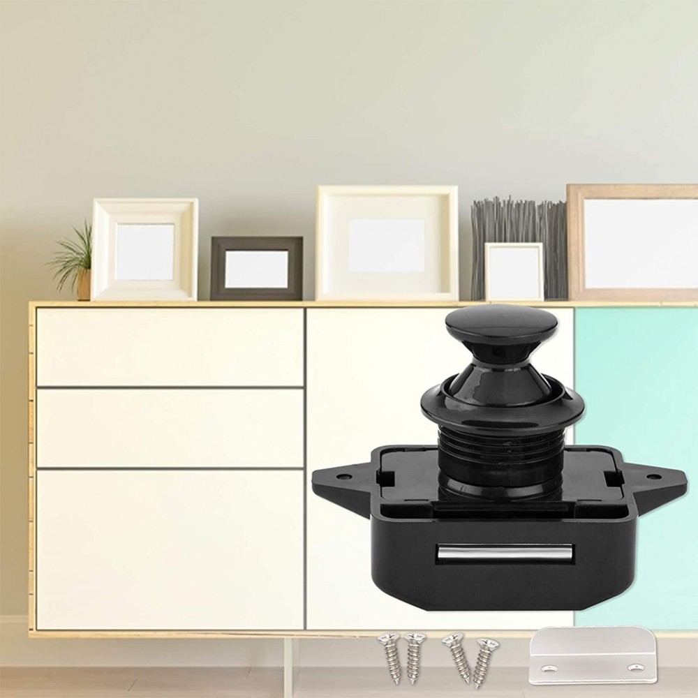 [DOLLDOLL-VN]Button Catch Lock Parts Push Button Accessories Cabinet Camper Cupboard