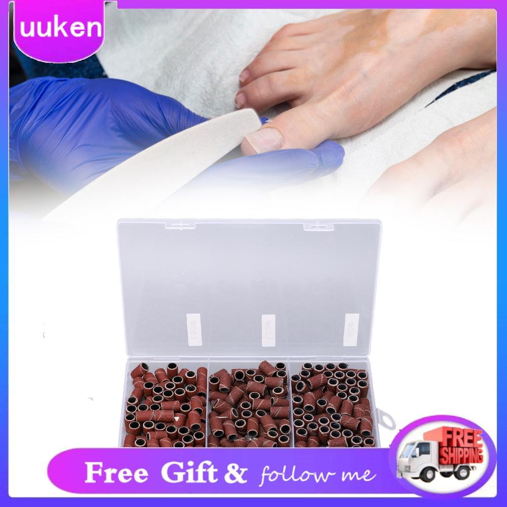 Uukendh 210 Chiếc Dây Chà Nhám Cho Máy Khoan Móng Tay Vòng Làm Móng Mandrel Phụ Kiện Chăm Sóc Chân G