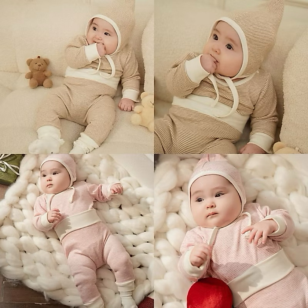Bộ nubes vải nỉ kẻ hàn quốc sz 6-9,9-12
