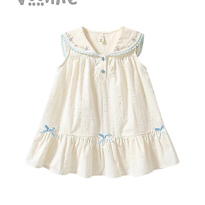 Girls' Dress Children's Princess Dress Baby One Year Old Dress Collar Vest Dress