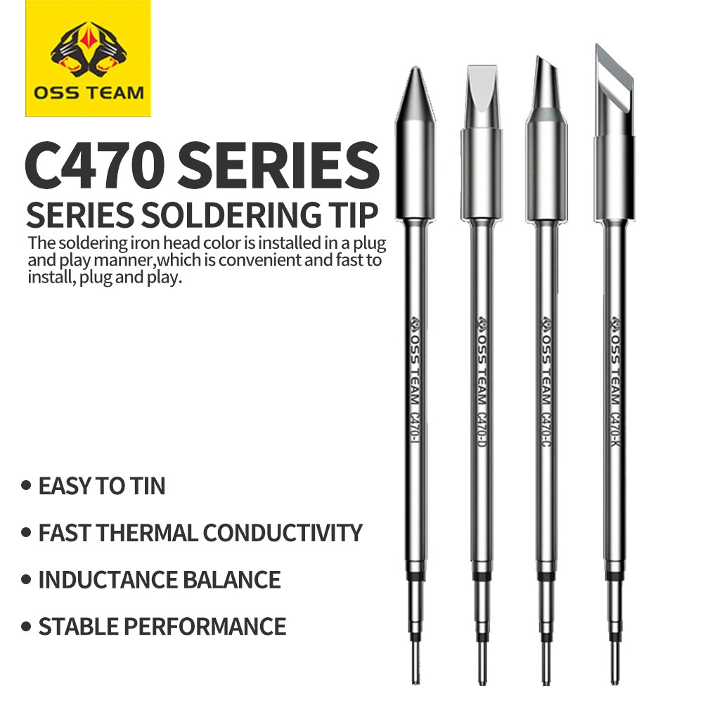 Đầu hàn OSS C470 lên nhiệt nhanh, mũi hàn C470 OSS Team cho máy hàn C470