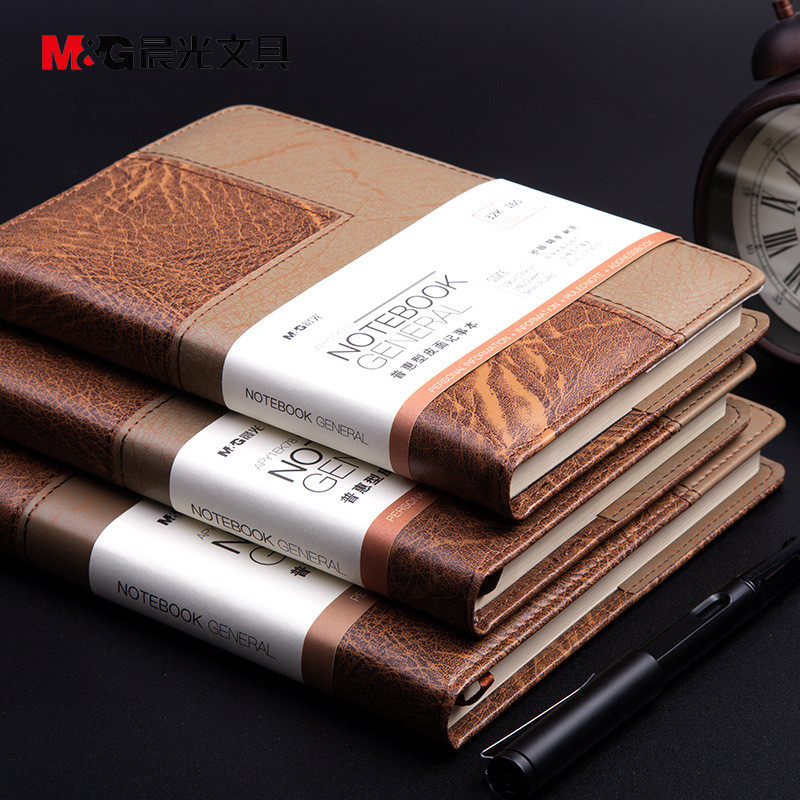 Máy tính xách tay da Chenguang Da mềm Notepad A5 B5 Nhật ký học sinh dày 18k25k32k Sổ tay văn phòng 