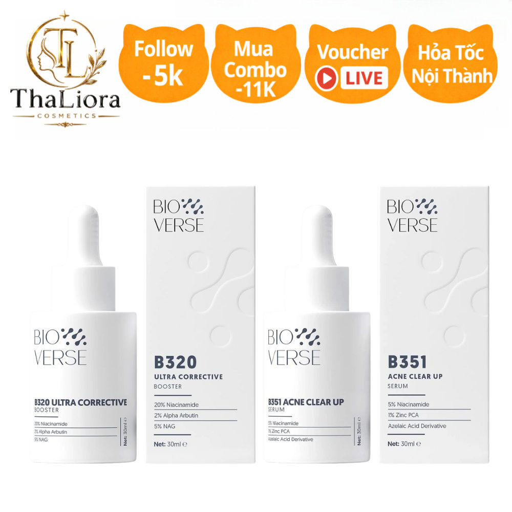 Tinh Chất Bioverse B320, B351 cải thiện mụn, làm sáng, mờ thâm