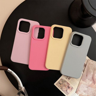  Ốp Lưng iPhone TPU Lót Nhung Màu Pastel Chống Bẩn Chống Sốc Bảo Vệ Camera - iP X XS XR 11 12 13 14 15 16 Pro Max 