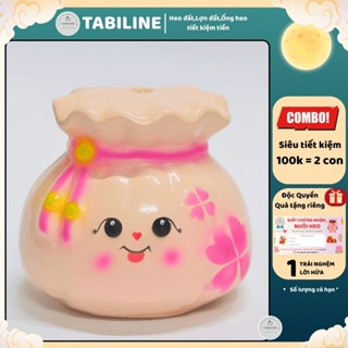 Heo đất ống tiết kiệm tiền lỗ tròn túi tiền xinh tài lộc dễ thương đáng yêu LD99 - TABILINE
