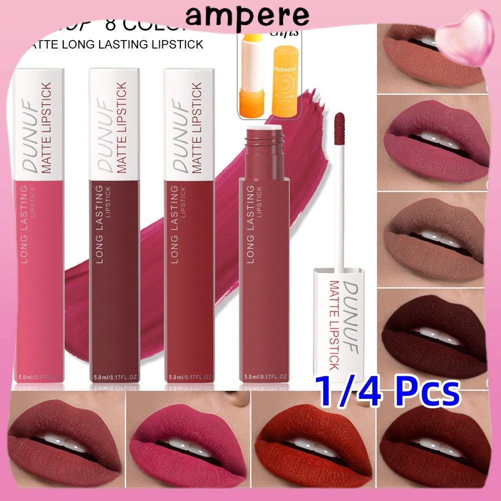 EELHOE 1/4 thỏi son Dunuf chống dính cốc chống nước mỹ phẩm lì nhung dễ lên màu son bóng