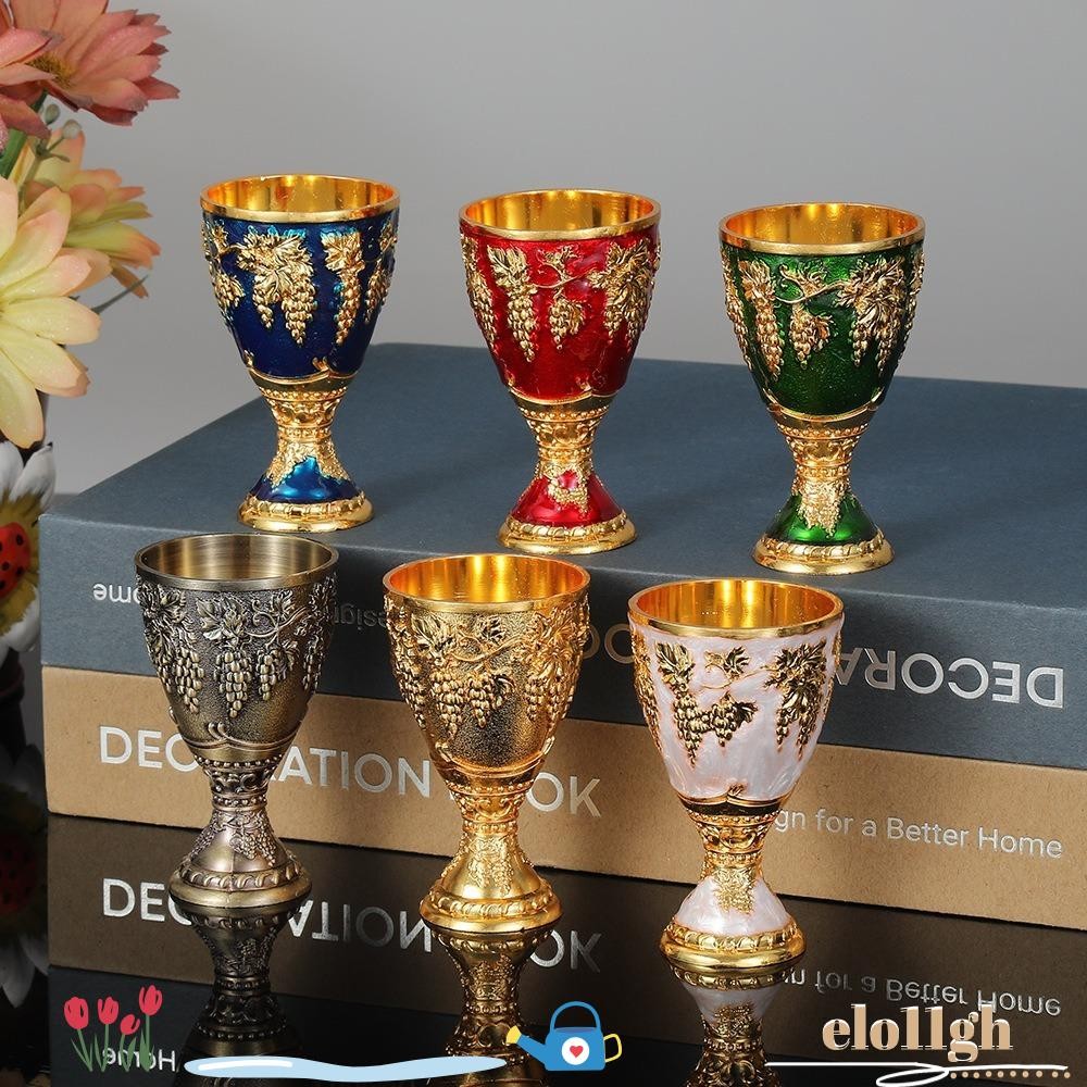 Kính Rượu ELOGH, Style Spirits Cup Vodka Cốc, Chalices Cưới Hợp Kim Retro Mini 30ml Thủy Tinh Rượu Đ