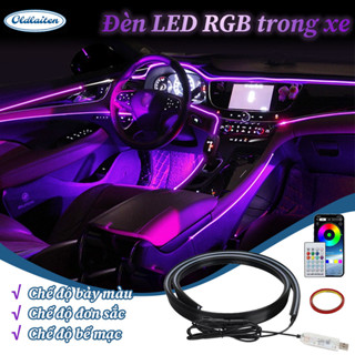  Đèn LED viền nội thất ô tô - Đèn led viền taplo dải Acrylic usb Ánh sáng nhấp nháy theo nhạc 
