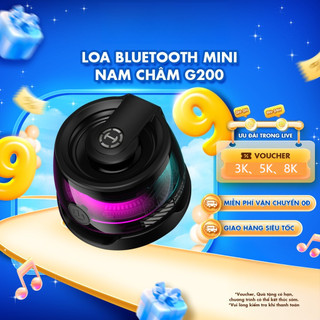 Loa Bluetooth Mini EDIFIER G200 | Tích Hợp Nam Châm | Thiết Kế Trong Suốt | Led RGB | Sử Dụng Tới 7H |