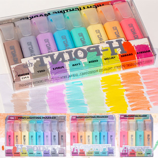  Set 4 6 8 Bút Dạ Quang Pastel Macaron Highlighter – Mực Nhanh Khô Đầu Xiên Ghi Chú Planner Học Sinh Văn Phòng 
