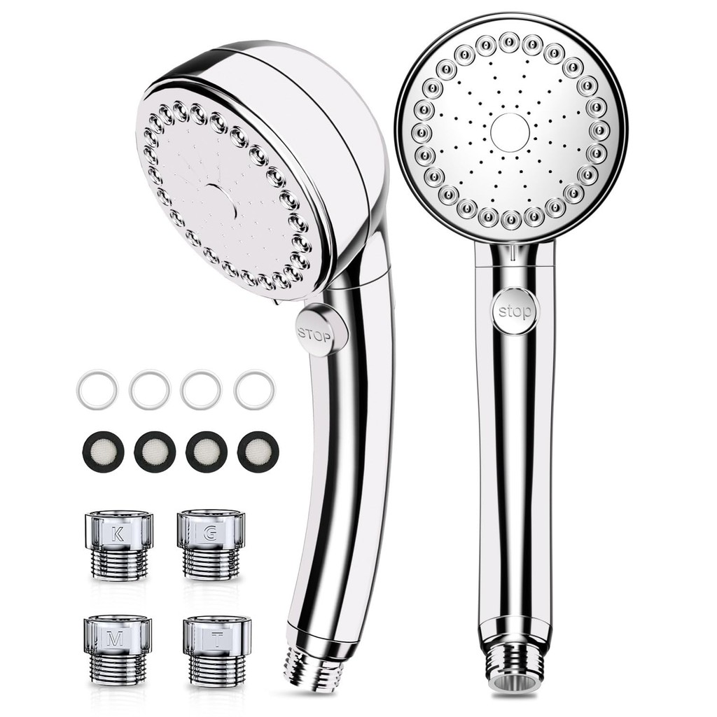 High-Pressure Water-Saving Shower Head with Micro Nanobubbles - 95% Water Conservation, Leak-Proof D