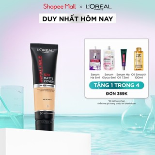 Kem Nền Che Phủ Cao, Kiềm Dầu Lâu Trôi Với 4% Niacinamide L’oreal Paris 32h Matte Cover Foundation 30ml
