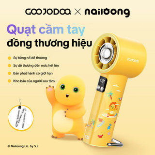  Goojodoq × nailoong  Quạt đèn pin GFS002   Quạt tốc độ cao 4000mAh Quạt gió 100 bánh răng Màn hình kỹ thuật số Quạt cầm tay Turbo có thể điều chỉnh 