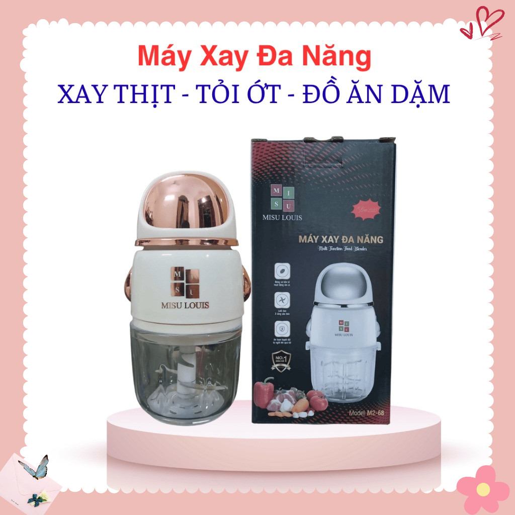 Máy xay đồ ăn dặm , máy xay thịt đa năng , máy xay 6 lưỡi xay siêu nhỏ bảo hành 12 tháng