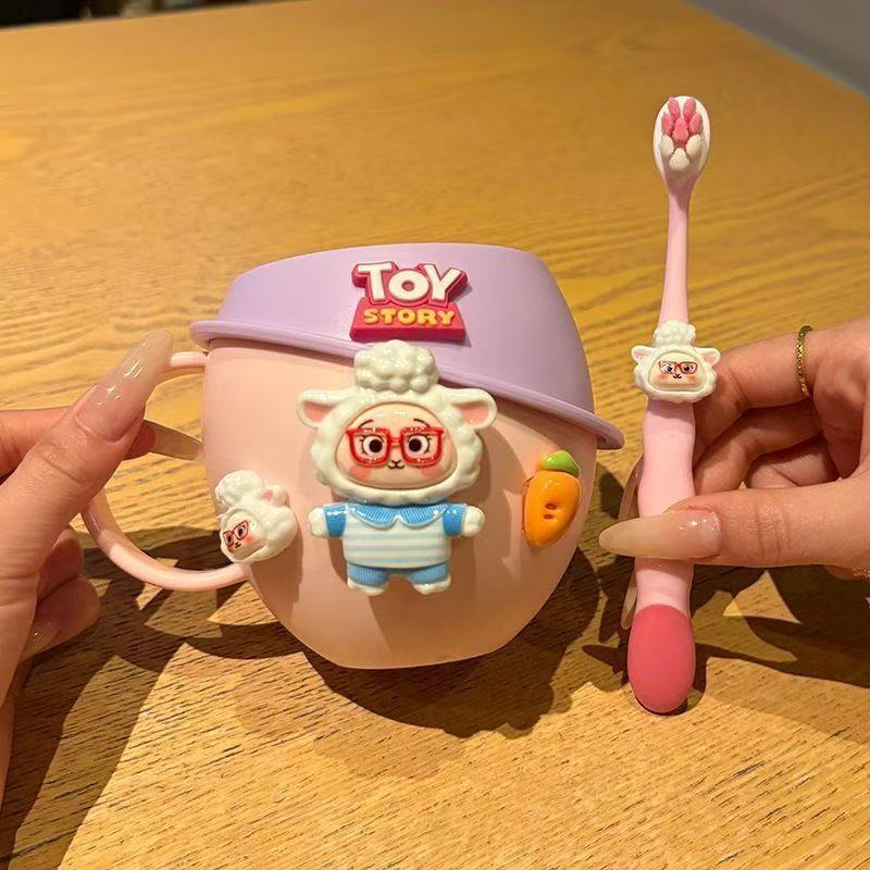 Bán chạy Crazy Animal City Planet Cup Trẻ em Đánh răng Cốc nước súc miệng Lông mềm Chống sốc Phim ho