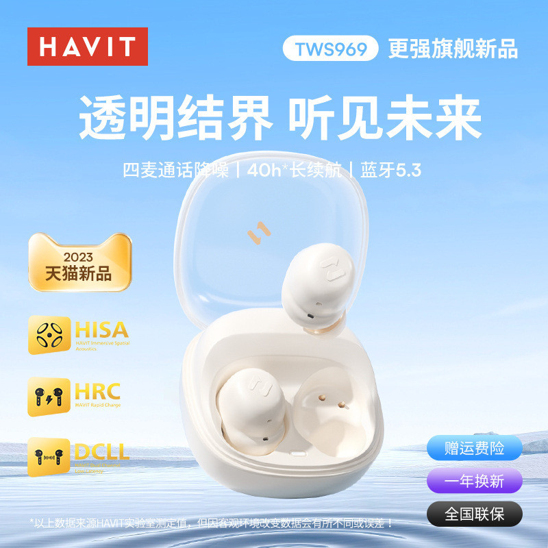 Tai nghe Hewitt In-Ear Private Model Mini Peas Shape Nữ Tuổi thọ pin dài Tai nghe khử tiếng ồn / 6.1