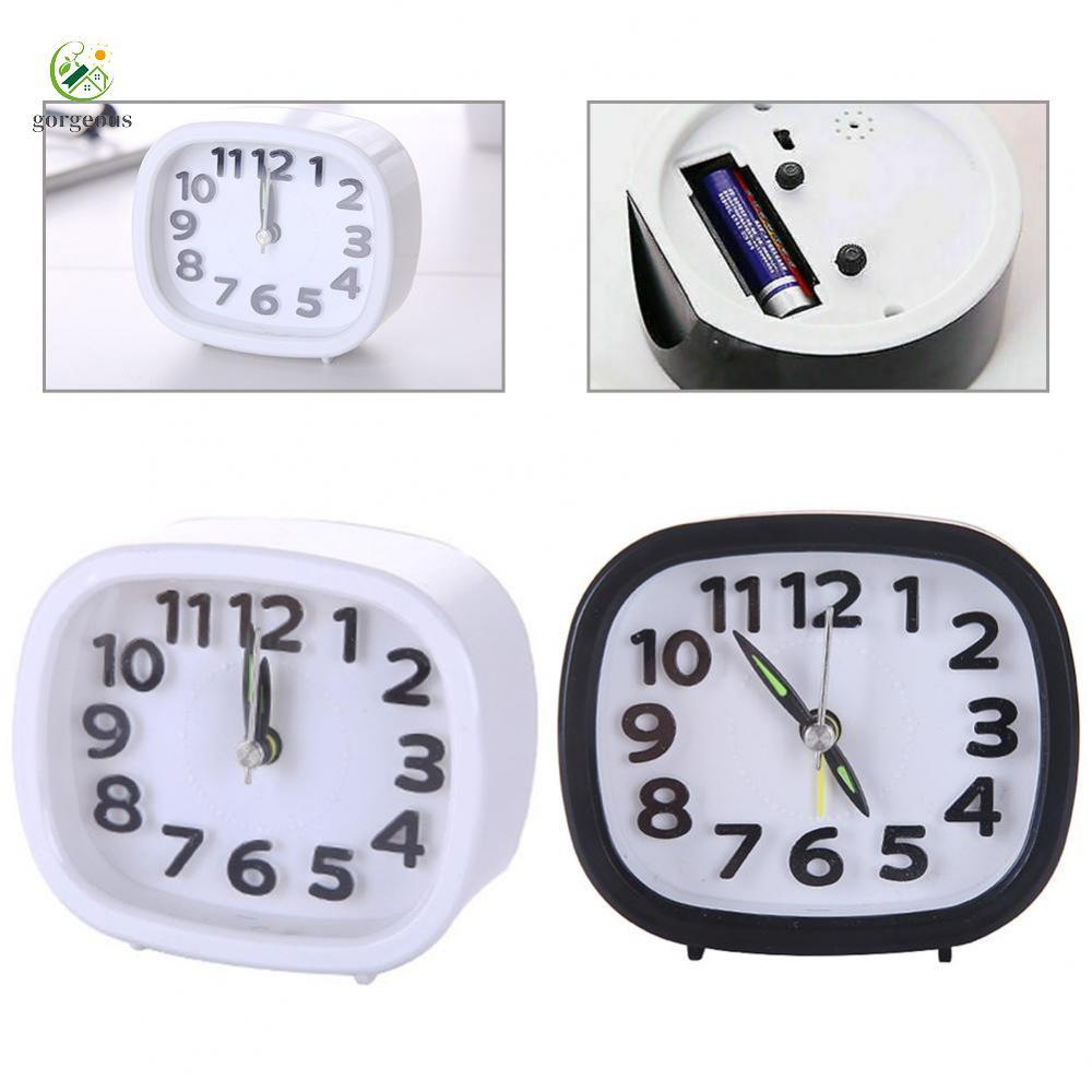 [FUXIN]No Tick Silent Bedside Clocks Clock Alarm Clock Silent Bedside Alarm
