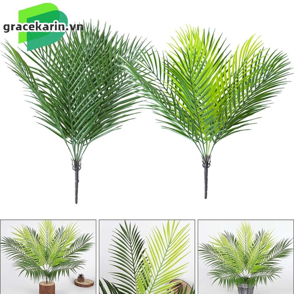 Artificial Palm Tree For Home Garden Plastic Fake Leaves Tropical Palm Leaves