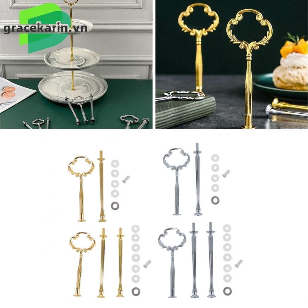 Wedding Party Cake Display Stand Cupcake Holder 2/3 Layers Silver Gold
