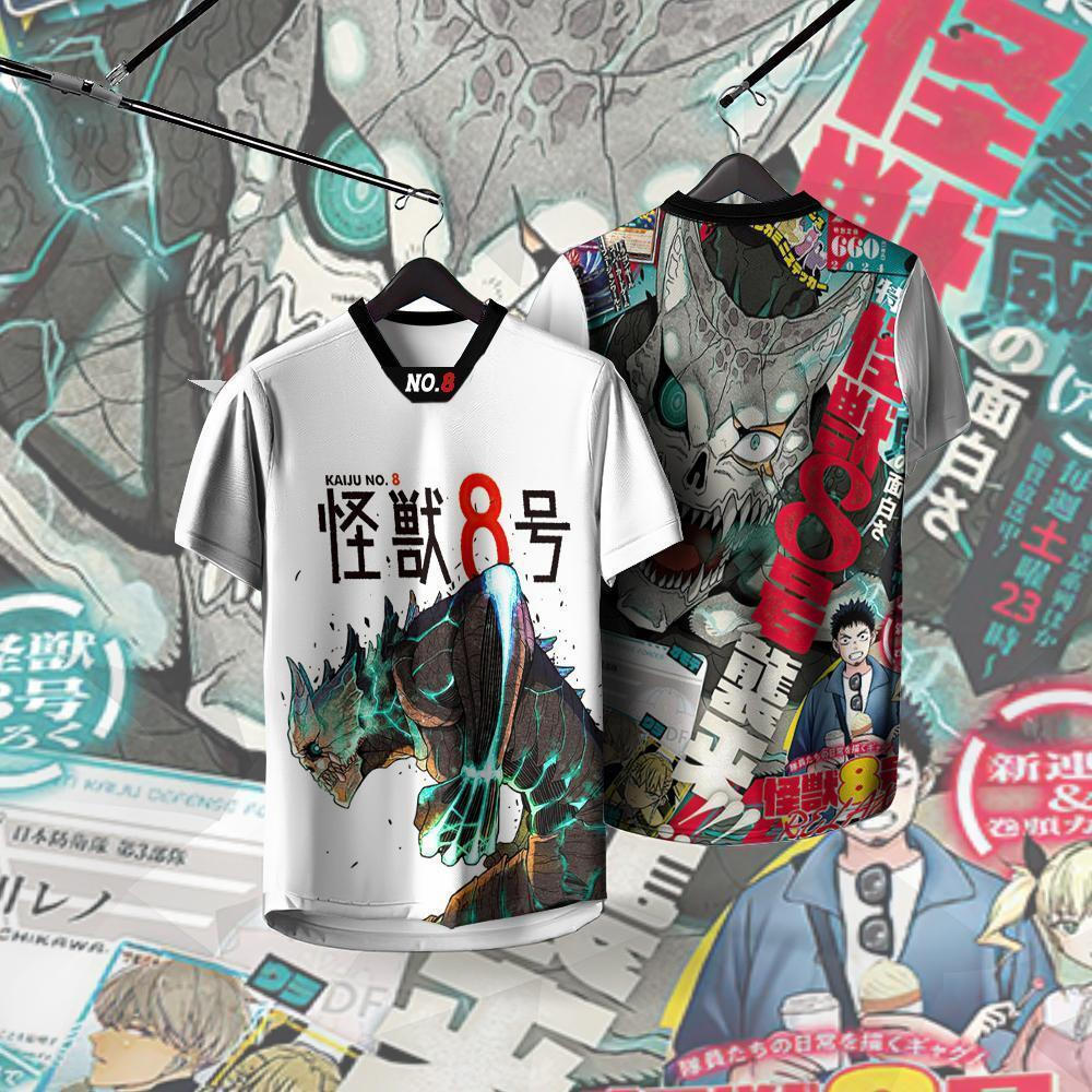 [Tùy chỉnh miễn phí] kaiju no 8 vol 10 YS Kaiju No 8 Kafka Hibino Cosplay vải Baju Jersey 3D mùa hè 
