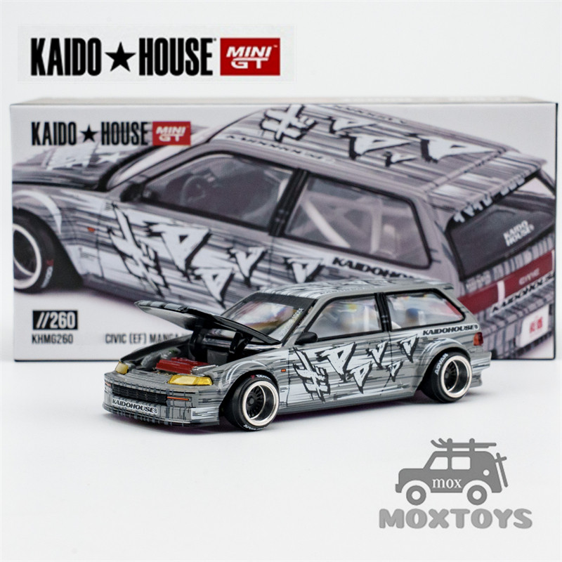 Kaido House x MINI GT 1: 64 Civic (EF) Kaido Manga V1 Xe mô hình Diecast