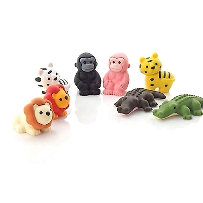 Gôm/tẩy Nhật Bản hình khỉ kingkong đen, sư tử, cá sấu, gấu bắc cực, tê giác, heo, bò sữa, kangaroo