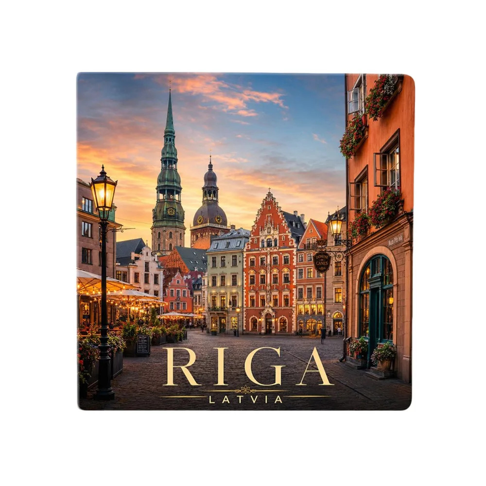 Châu Âu Latvia Gốm Nam Châm Tủ Lạnh Dán Du Lịch Lưu Niệm Trang Trí Bài Viết Thủ Công