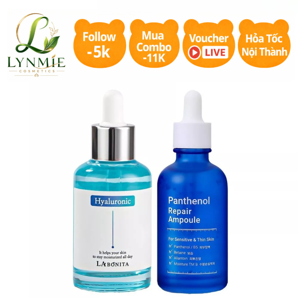 Serum LABONITA vital hyaluronic acid HA, B5 Panthenol Repair Ampoule dưỡng ẩm, phục hồi cho da 50ml