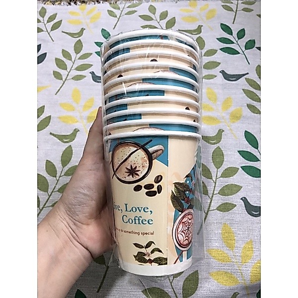 Ly giấy sử dụng 1 lần (10 cái / bịch)( Giao màu ngẫu nhiên )