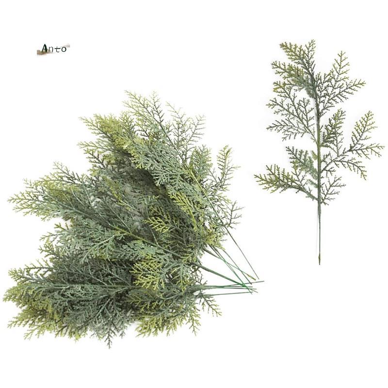 20 Chiếc Nhân Tạo Cedar Sprigs Giả Cedar Nhánh Cedar Thân Cây Sprigs Chọn DIY Phụ Kiện