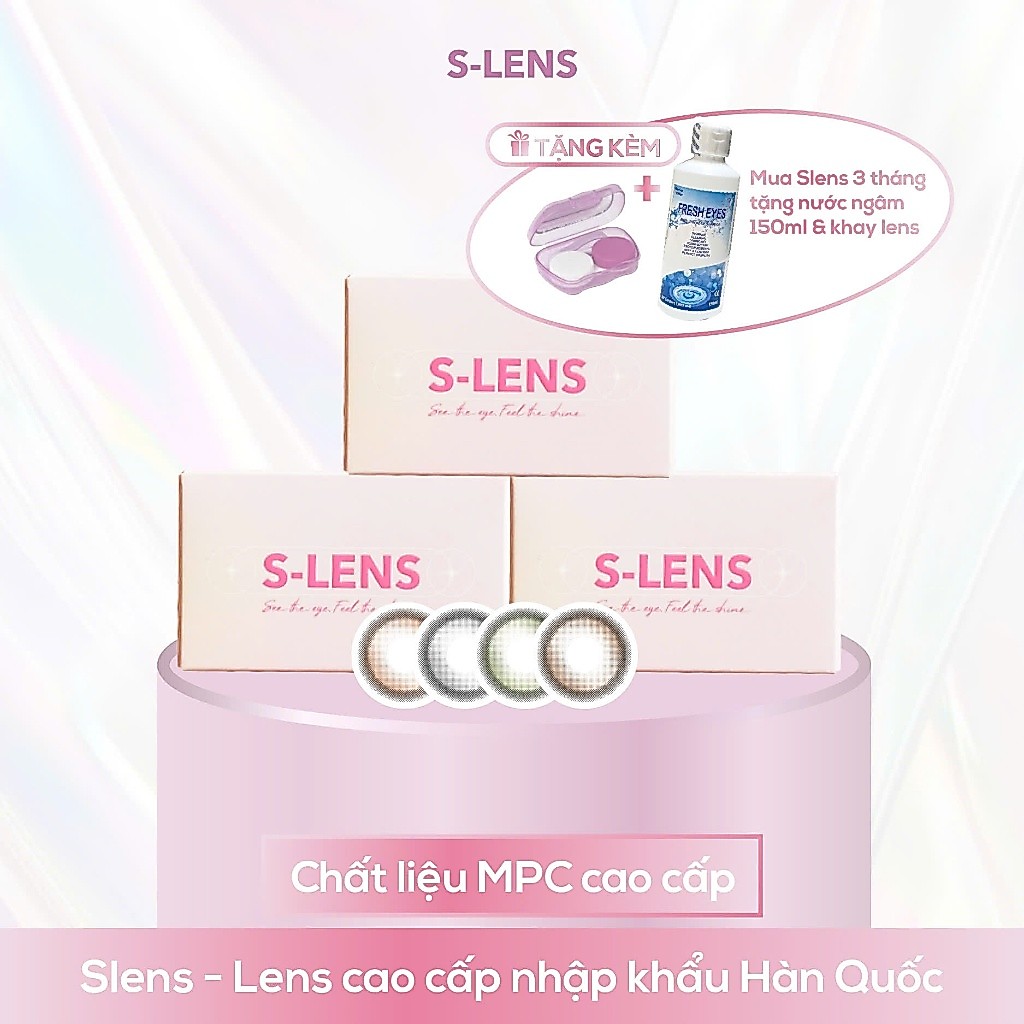 SLENS - Lens 3 THÁNG (1 CHIẾC) GLORY brown/green/gray/hazel MPC - Kính áp tròng Hàn quốc Seoullens
