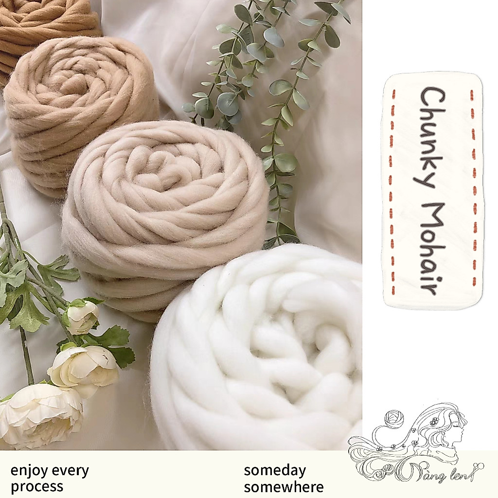 Len Chunky Mohair Siêu Mềm Mịn Sợi To 20mm - IcelandYarn