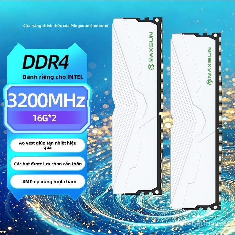 Ram PC DDR4 16GB/32GB bus 3200MHz thương hiệu White Falcon ổn định cho máy tính Intel Gaming