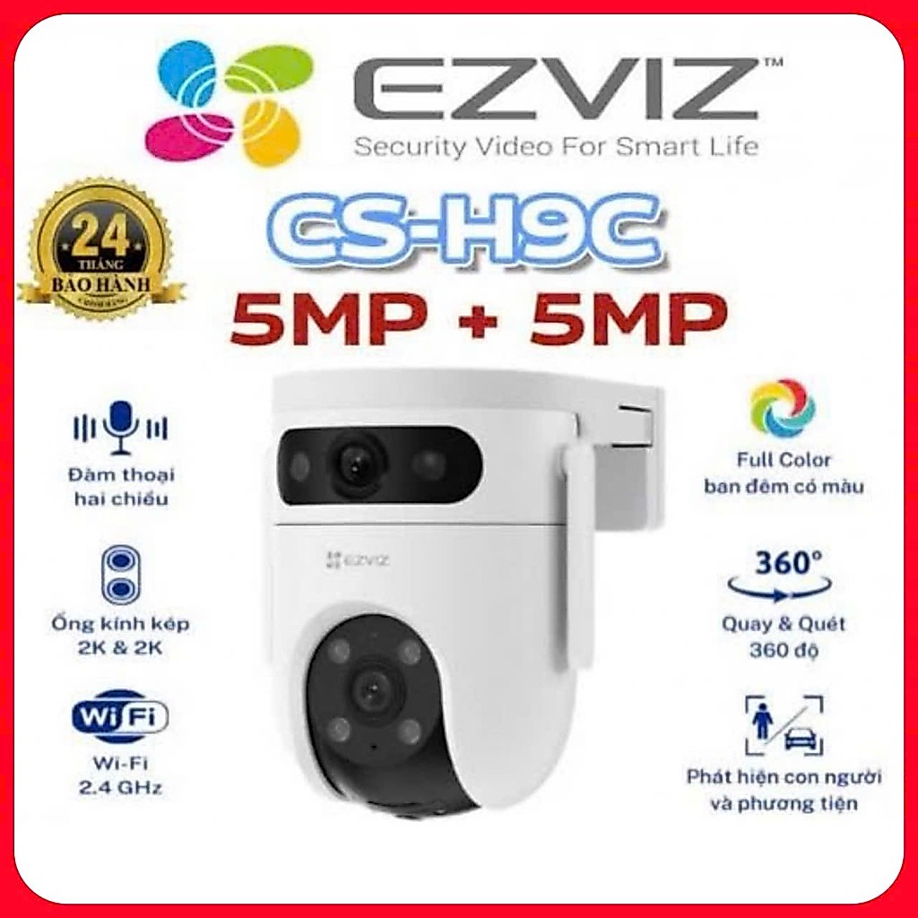 Camera WiFi quay quét, ống kính kép EZVIZ H9c Dual (5MP+5MP)