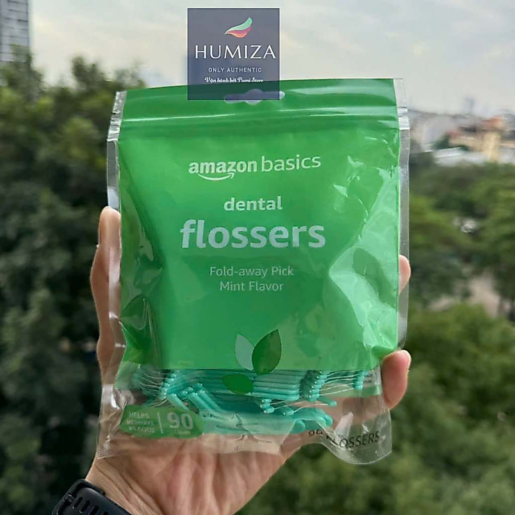 Tăm Chỉ Nha Khoa Amazon Basics Dental Flossers gói 90 Cây