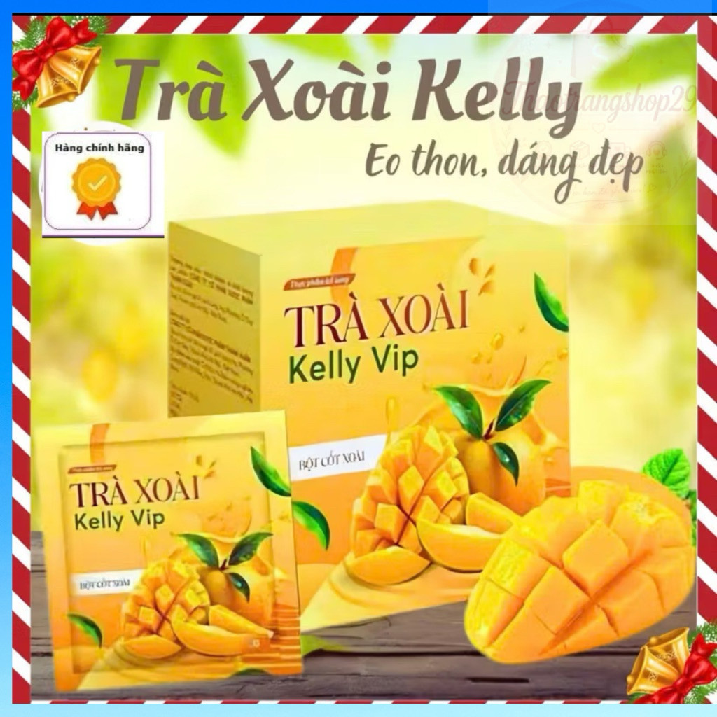 Trà Xoài Kelly VIP thế hệ mới Hộp 15 gói giảm cân đẹp da [thaotrangshop29}