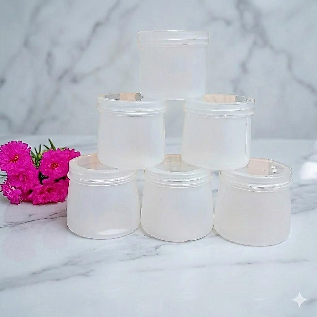 Combo 50 Hũ nhựa sữa chua, hũ làm flan caramen loại đẹp - hộp caramen ,rau câu...