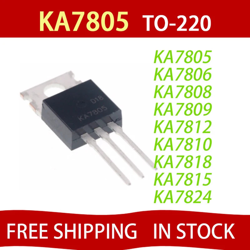 5 CHIẾC KA7805 KA7806 KA7808 KA7809 KA7810 KA7812 KA7815 KA7818 KA7824 TO-220 Hiệu Ứng Trường Transi