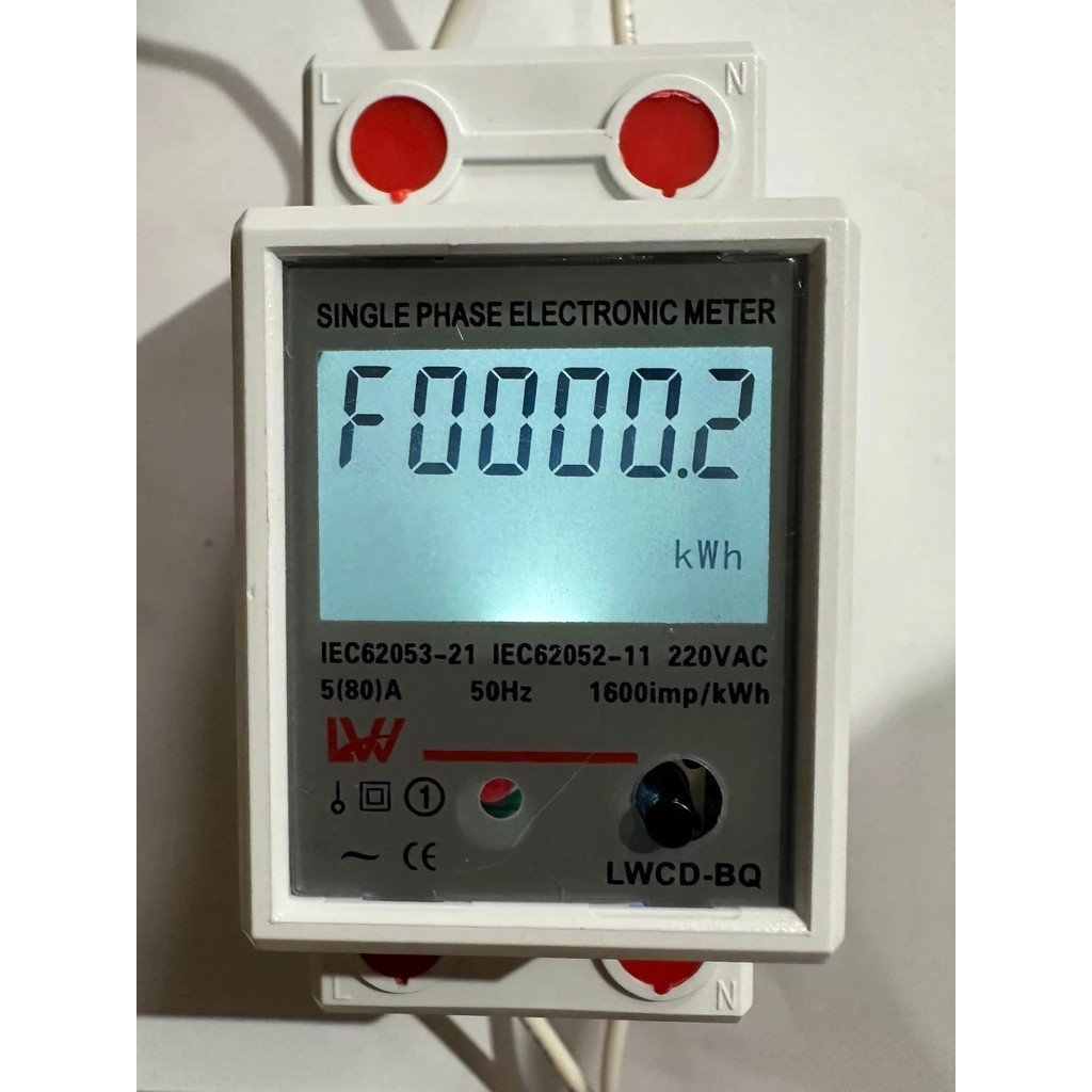 COD Công tơ điện tử 1 pha LWCD-BQ 60A  15000W đo công suất tiêu thụ Kwh độ chính xác cao