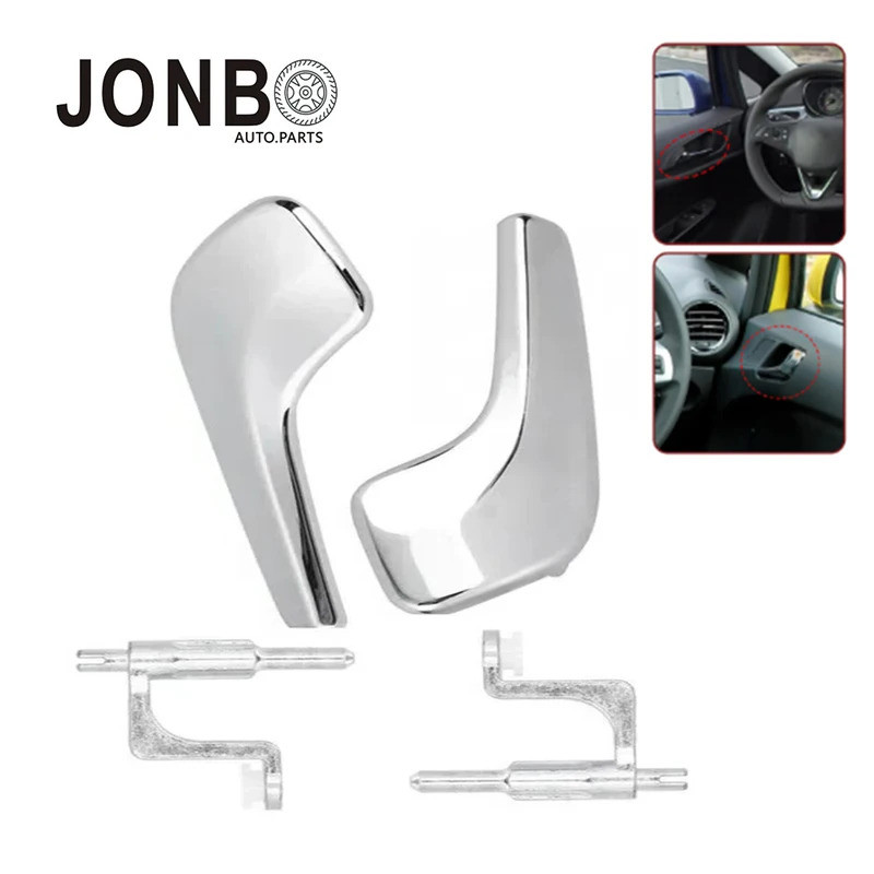 Tay nắm cửa nội thất bằng nhựa mạ nhôm JONBO cho Opel Corsa D 2006-2014 13297813 13297814 Cửa trái p