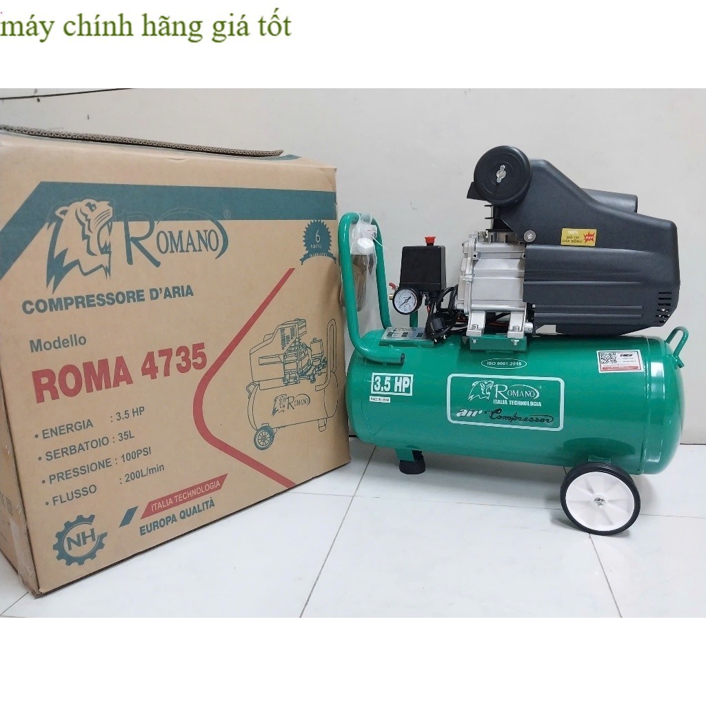 Máy Nén Khí ROMANO 30L ,Hàng chính hãng, 100% dây đồng. Máy chính hãng GT