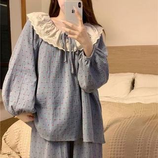 Đồ ngủ nữ Ngọt ngào dễ thương pijama mềm mại Thoải mái bộ dài tay Bộ đồ ngủ Học sinh thiếu nữ 2606