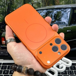  Ốp điện thoại từ tính cửa sổ lớn siêu mỏng cho iPhone 17 16 15 14 13 Pro max 17 Air Case thẩm mỹ chống sốc với vỏ bảo vệ camera Chống vân tay 