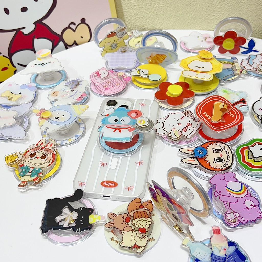 Giá đỡ điện thoại Thu hút từ Chân đế Thiết kế xoay sáng tạo Chiikawa Star Dog Kitty Chân đế có thể gập lại cho điện thoại di động khỏa thân Vỏ Magsafe Máy tính bảng Giá đỡ điện thoại di động Giá đỡ chống rơi