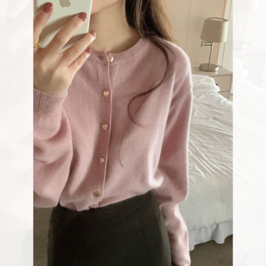 Meet-Adm Áo Khoác Len Cardigan Nữ Dáng Ngắn Thời Trang Thu Đông Mới Phong Cách Hàn Quốc | BigBuy360 - bigbuy360.vn