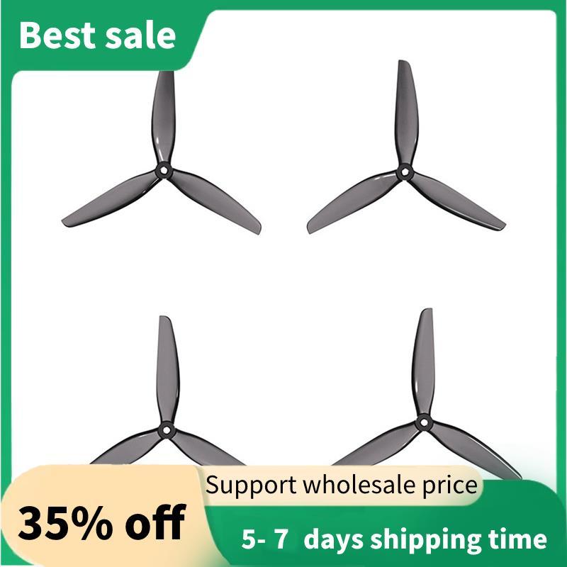 Cánh quạt ba cánh 7,5 Inch 4 đạo cụ CW / CCW màu xám trong suốt cho máy bay không người lái đua FPV 