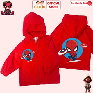  Áo Khoác Gió Lót Lưới Hình Siêu Nhân Người Nhện Cho Bé Trai CIUCIU Áo Gió Cho Bé Từ 9kg Đến 35Kg 