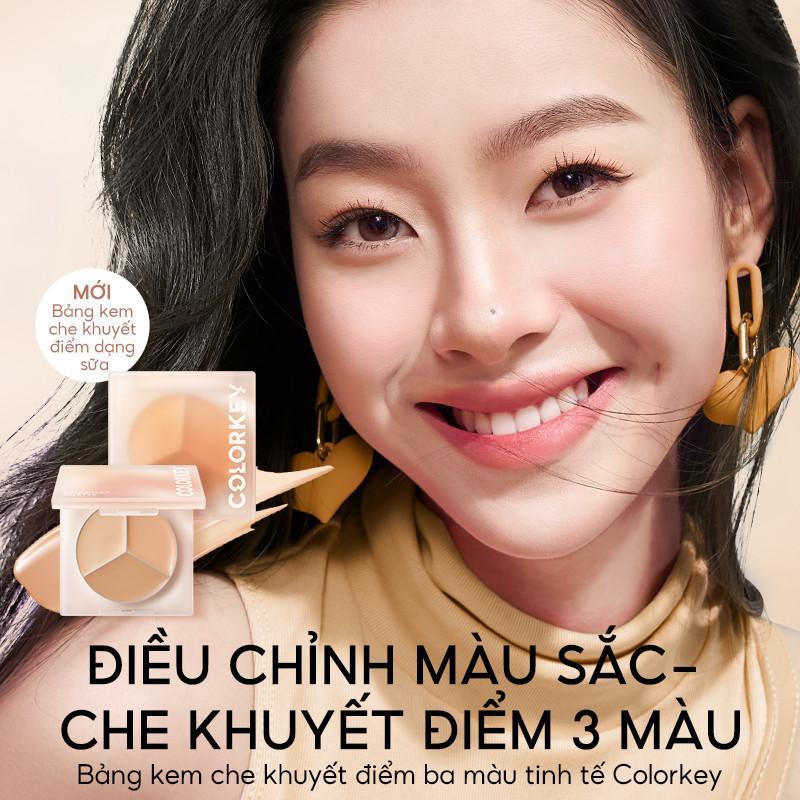 Ảnh 4 của Bảng kem che khuyết điểm COLORKEY 3 màu sắc kết hợp mịn lâu trôi 3.9g