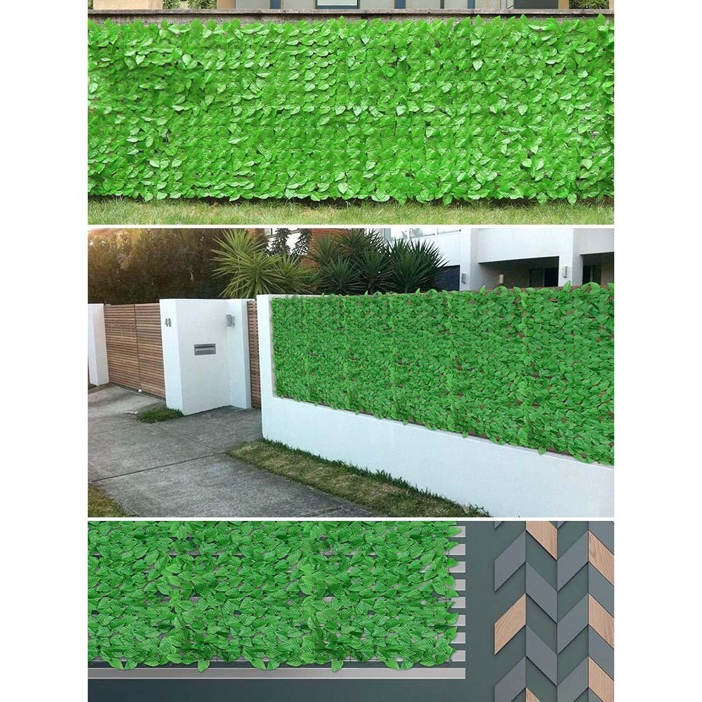 Hàng rào lá nhân tạo cuộn 3m x 1m, 2m x 1m, 1m x 1m trang trí ban công, tiểu cảnh, nhà cửa, trường h