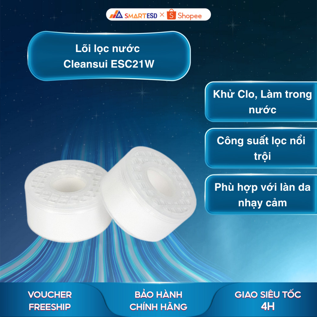 Lõi lọc nước Cleansui ESC21W dùng cho vòi sen Cleansui ES201W - Hàng chính hãng